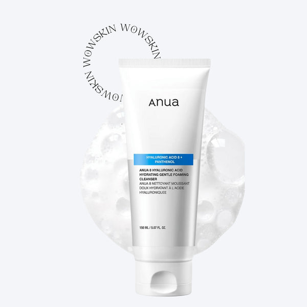 Anua 8 Hyaluronic Acid Foaming Cleanser 150ml curăță eficient și hidratează profund, fără a usca pielea. Perfect pentru ten sensibil, uscat sau deshidratat.