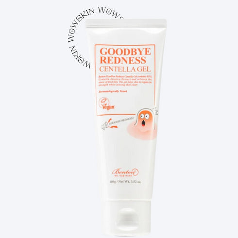 Gelul Benton Goodbye Redness Centella calmează roșeața și reduce inflamațiile cauzate de acnee. wowskin.ro