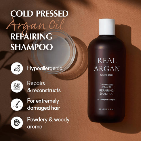 Argan Oil Repairing Shampoo, 400ml - WowSkin Romania