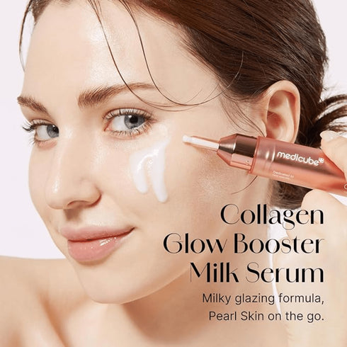 Concentrat, eficient și irezistibil: Medicube Collagen Glow Serum penetrează pielea în profunzime pentru a reda volumul și luminozitatea tenului tern. wowskin.ro