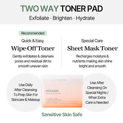 Galactomyces Toner Pad, 280ml*60ea - WowSkin Romania