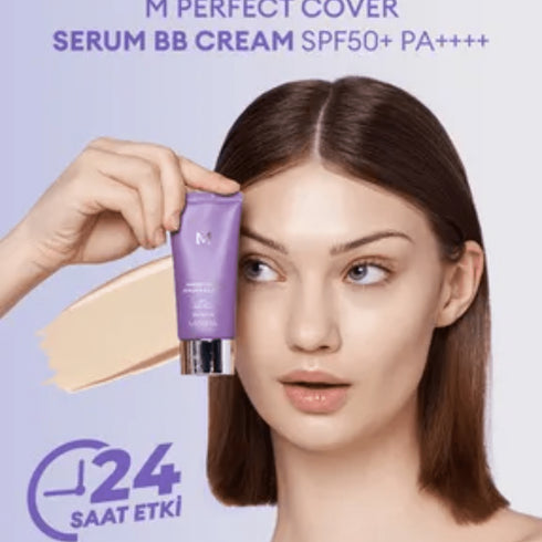 M Perfect Cover Serum BB Cream #21 Light Beige, 20 ml - WowSkin Romania