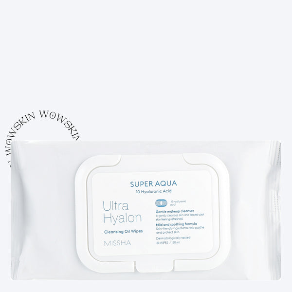 Super Aqua Ultra Hyalron Cleansing Oil Wipes - WowSkin Romania