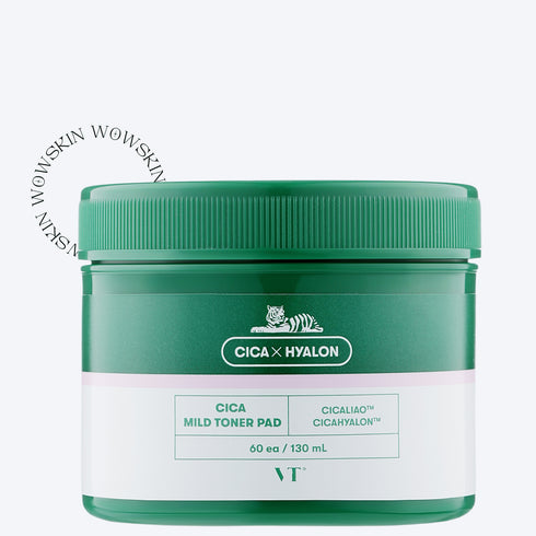 VT Cica Mild Toner Pad, (60ea, 130ml) - WowSkin Romania