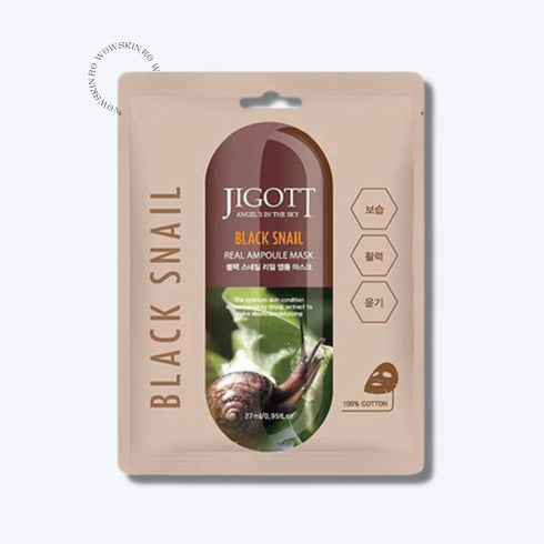 Black Snail Real Ampoule Mask - WowSkin Romania