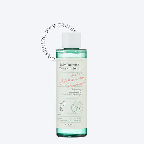 AXIS-Y Daily Purifying Treatment Toner curăță porii în profunzime și calmează pielea iritată. Toner coreean ideal pentru ten acneic și sensibil.