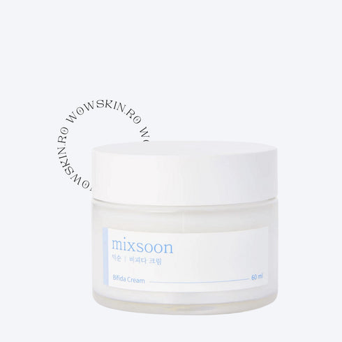 Mixsoon, Bifida cream, 60ml Răsfățați-vă cu îngrijirea îmbogățitoare a cremei Mixsoon Bifida Cream, elixirul dvs. de 60 ml pentru un ten rezistent și luminos. Creată pentru cei care prețuiesc puritatea în îngrijirea pielii, această cremă îmbină puterea lizatului de ferment Bifida cu o abordare minimalistă. Fiecare aplicare este un pas spre o piele fortificată care radiază de sănătate și vitalitate. Ideală pentru a hrăni apărarea naturală a pielii, oferind în același timp o hidratare profundă