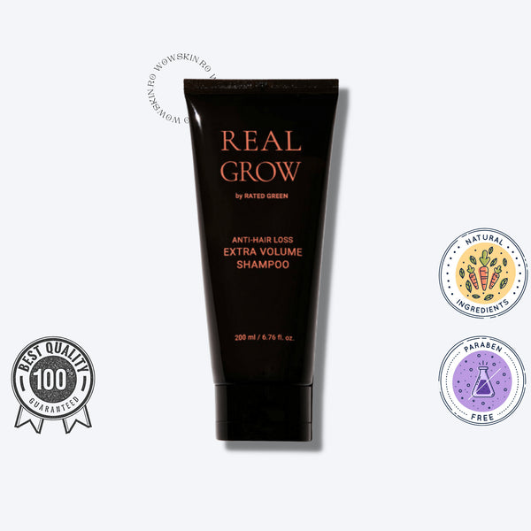 Rated Green Real Grow (Anti-Hair Loss) Extra Volume Shampoo - WowSkin Romania