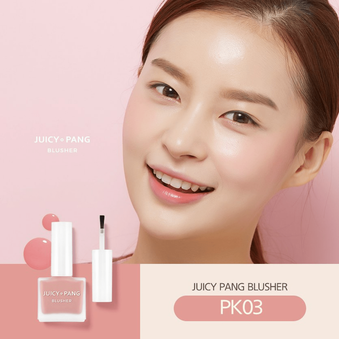 Apieu Water Blusher PK03 Guava Pearl – fard de obraz coreean cu particule fine de sidef