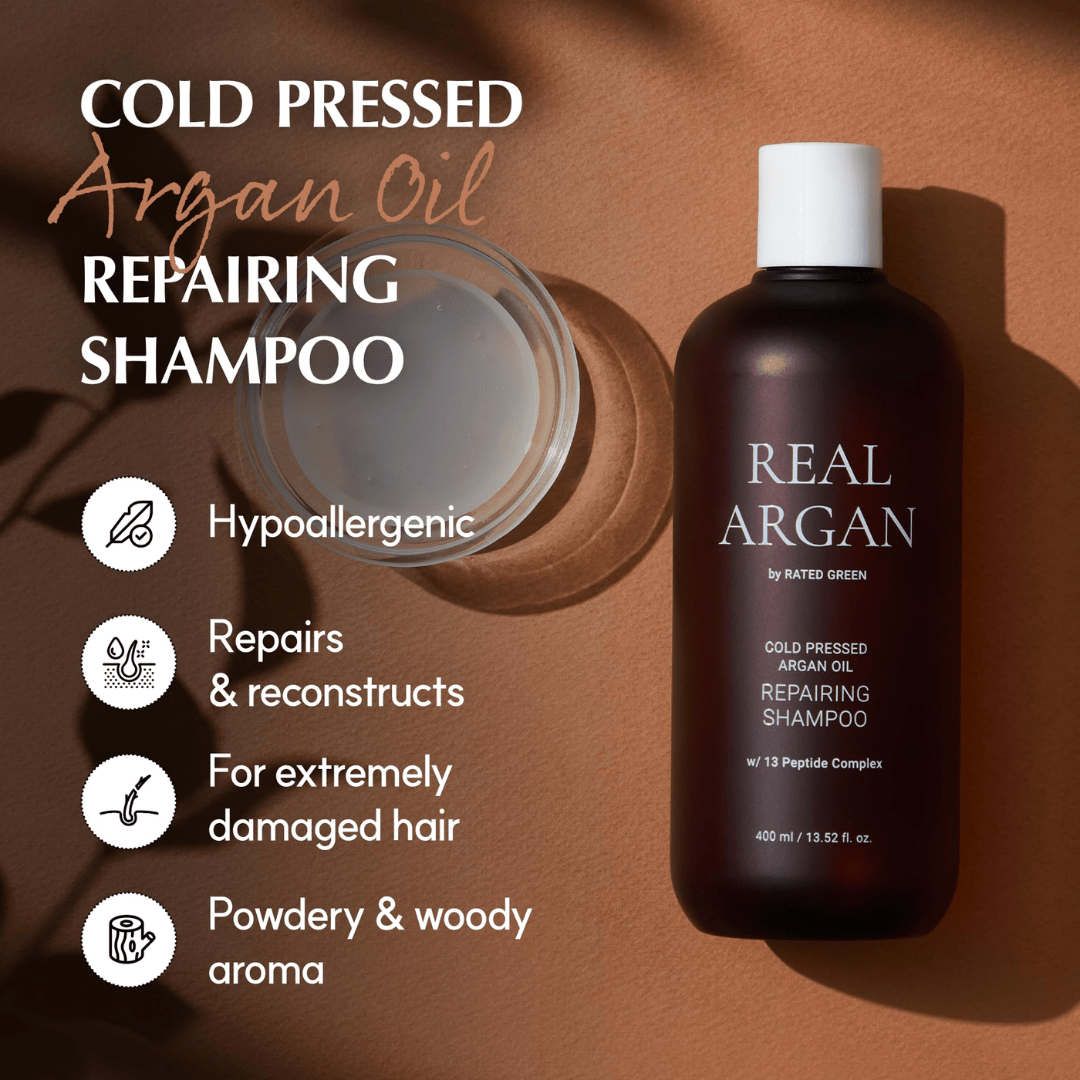 Argan Oil Repairing Shampoo, 400ml - WowSkin Romania