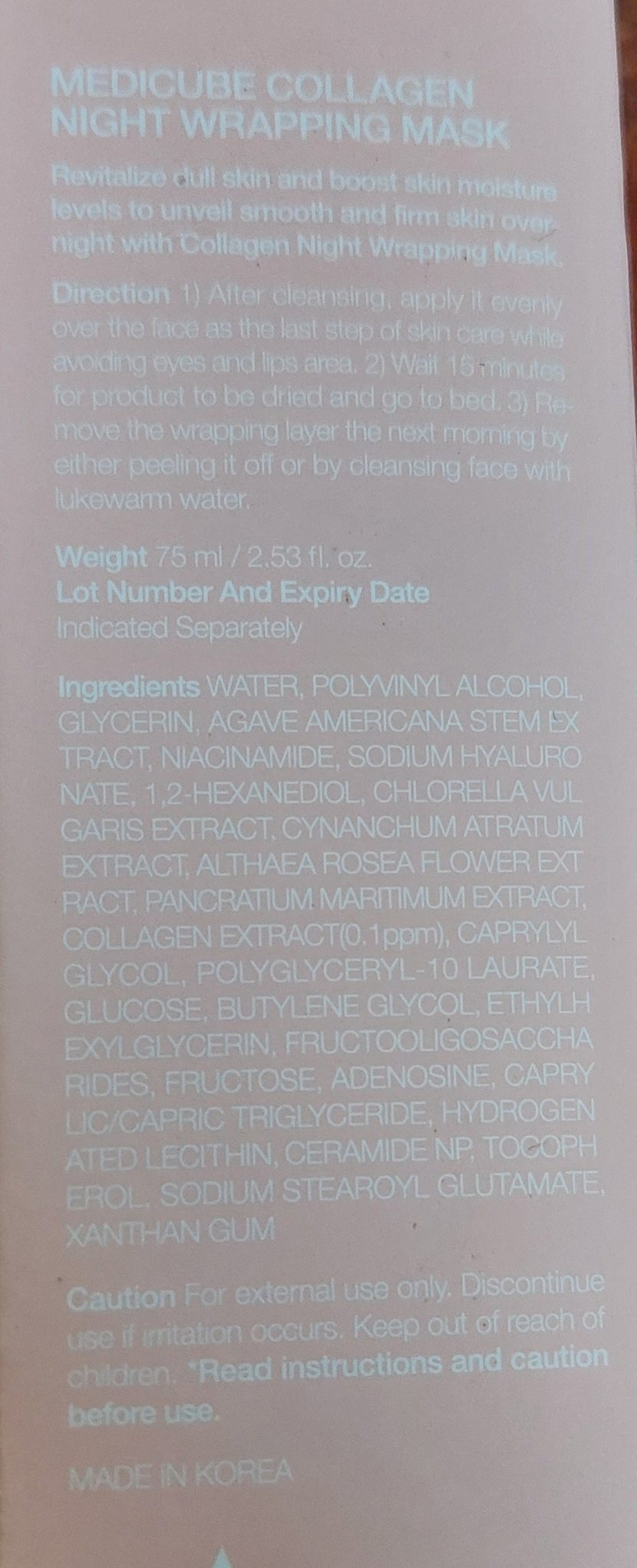 Îți dorești o piele mai fermă și luminoasă? Alege Medicube Night Wrapping Mask cu colagen, 75 ml – soluția ideală anti-aging.
Recomandată pentru tenul obosit sau deshidratat, oferă rezultate vizibile după doar câteva utilizări. wowskin.ro