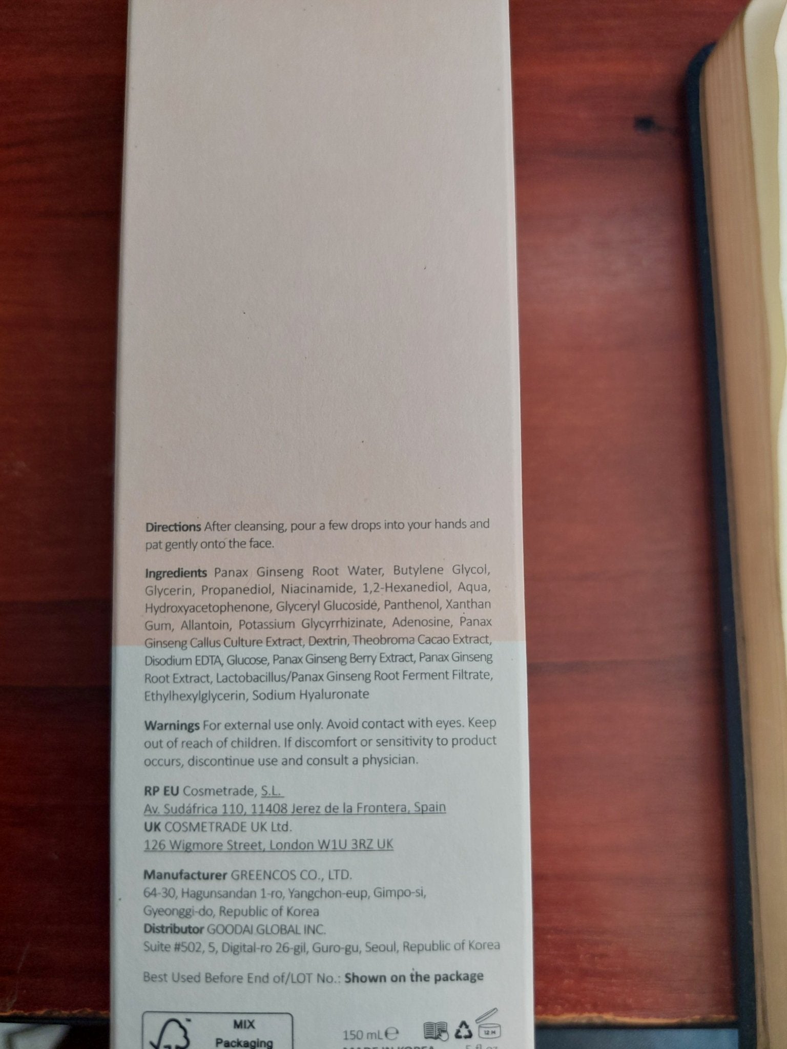 Ginseng Essence Water - WowSkin Romania