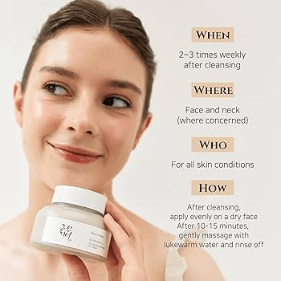 Masca Beauty of Joseon cu orez și miere curăță delicat și hrănește intens tenul. Ingrediente naturale coreene pentru o piele mai netedă, luminoasă și revitalizată. wowskin.ro