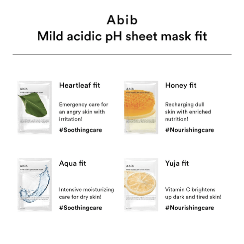 Mild Acidic pH Sheet Mask_HEARTLEAF FIT