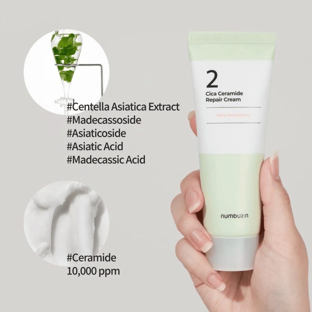 No2. Cica Ceramide Repair Cream, 60 ml - WowSkin Romania