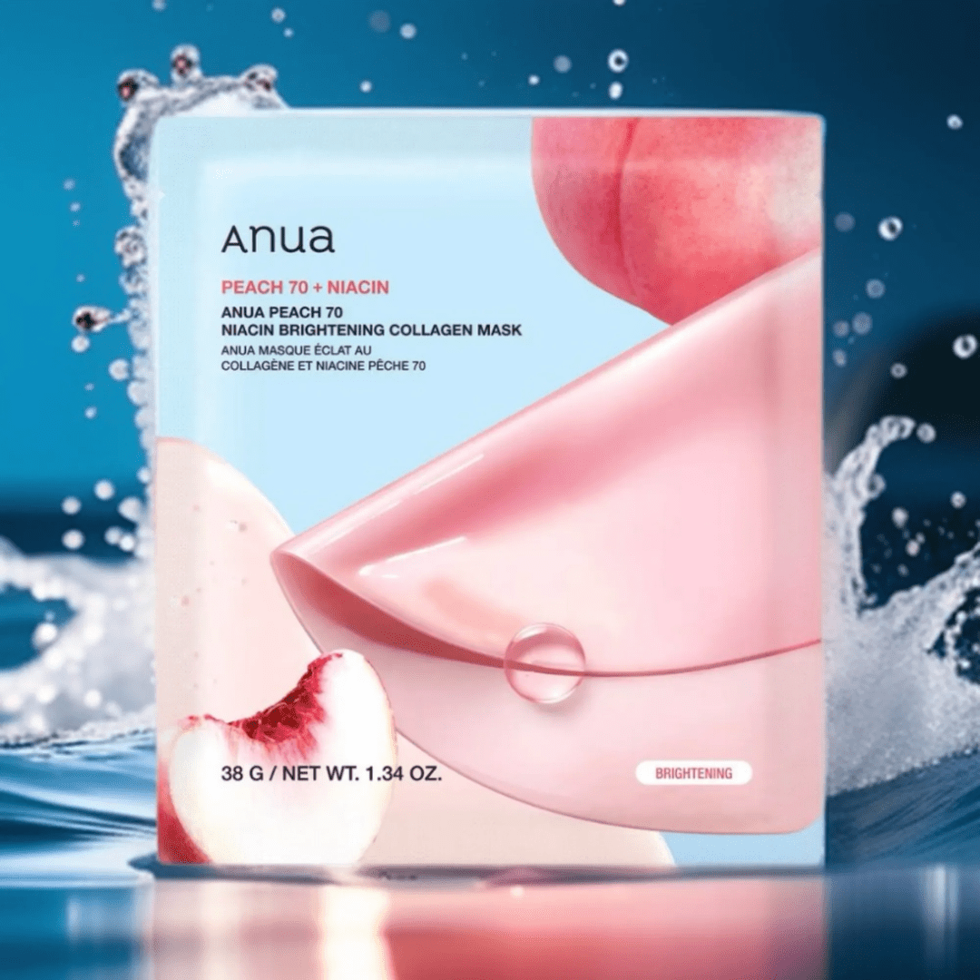 Set 4 bucăți ANUA Peach 70 Niacin Brightening Collagen Mask – ten radiant