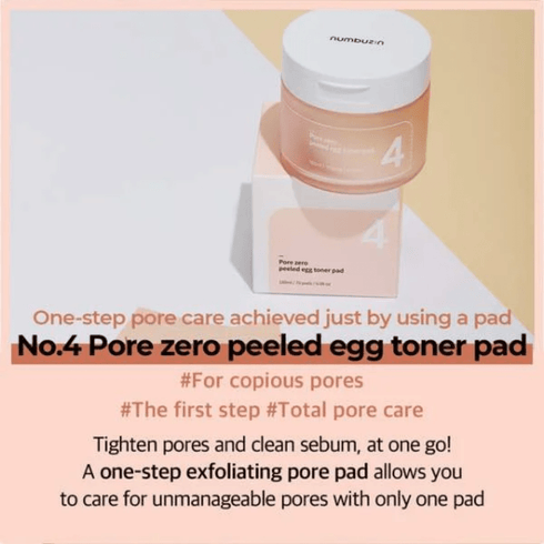 Pore Zero Peeled Egg Toner Pad - No 4
