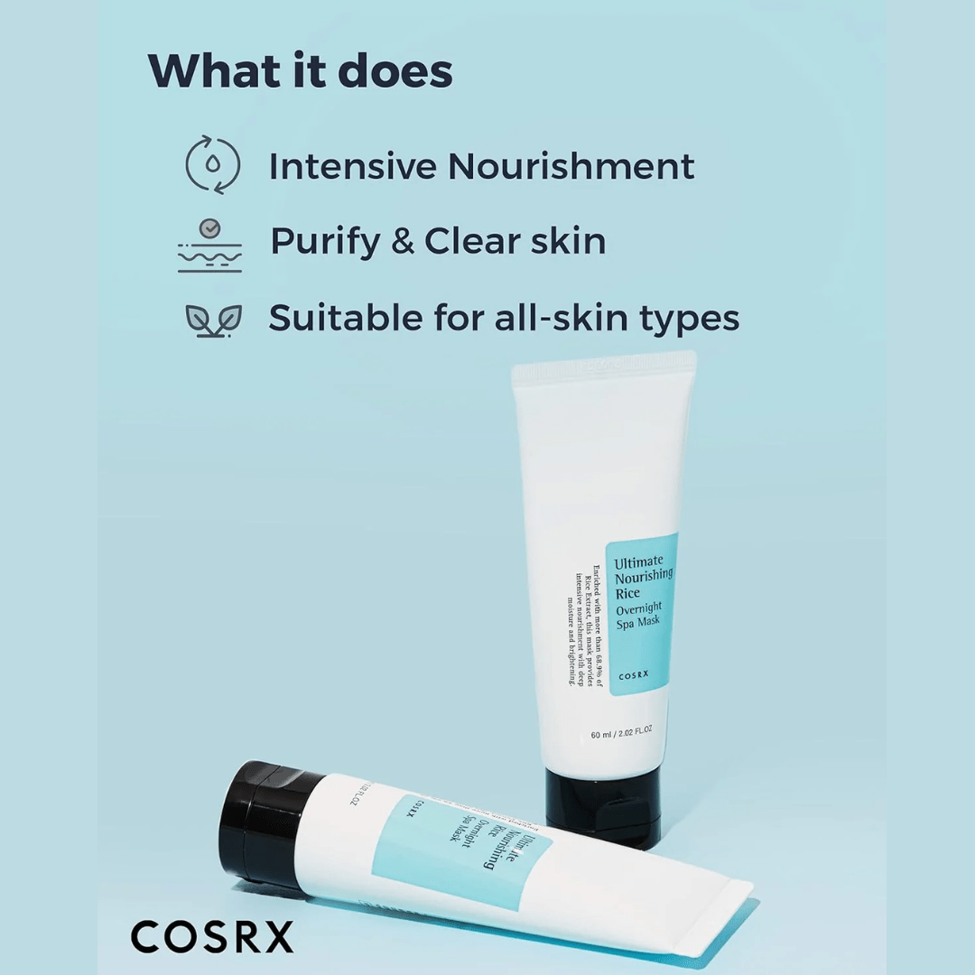 Cu textură ușoară și non-grasă, COSRX Nourishing Rice Mask calmează pielea iritată și oferă un efect vizibil de piele mai netedă dimineața. wowskin.ro