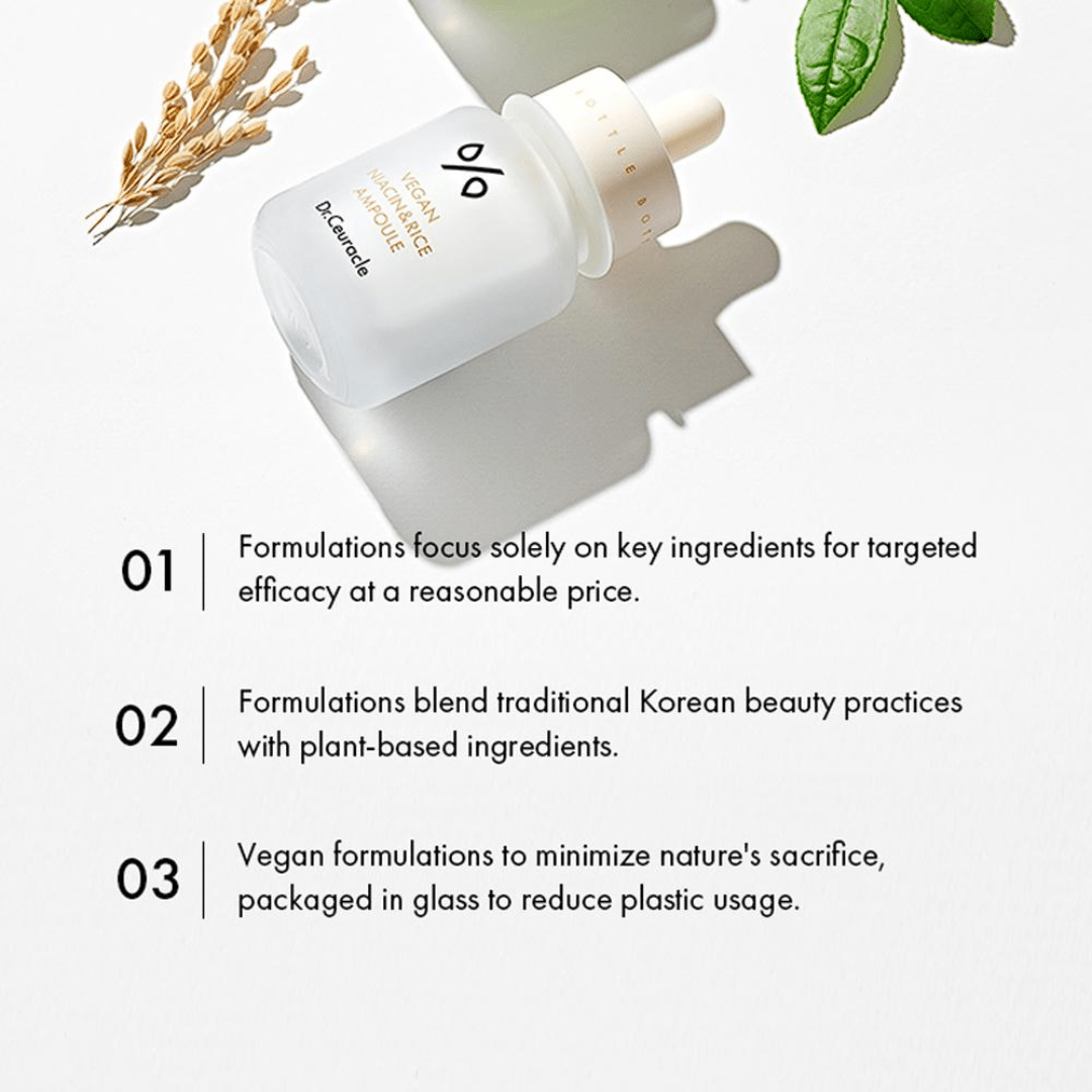 Vegan Niacin & Rice Ampoule, 30ml - WowSkin Romania