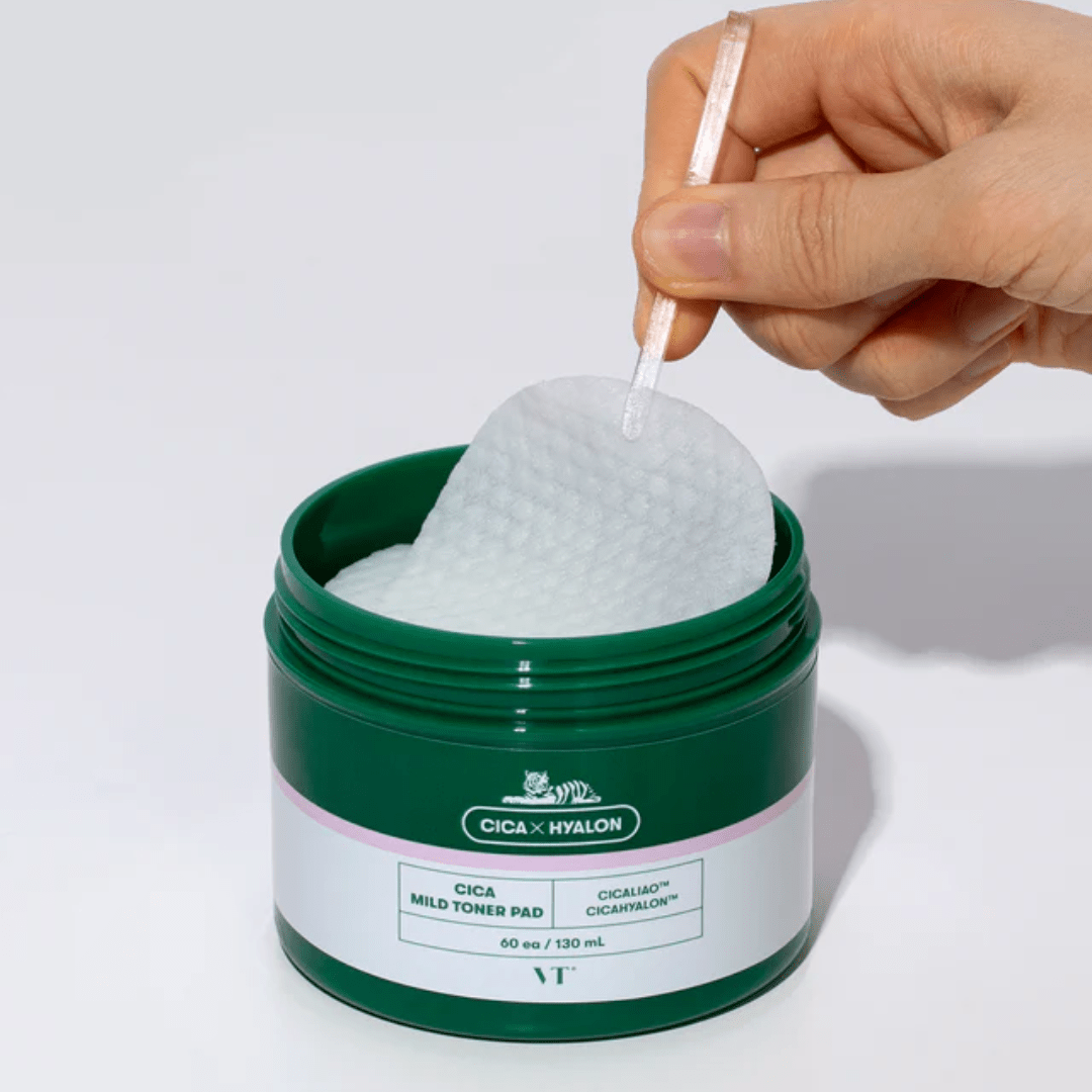 VT Cica Mild Toner Pad, (60ea, 130ml) - WowSkin Romania