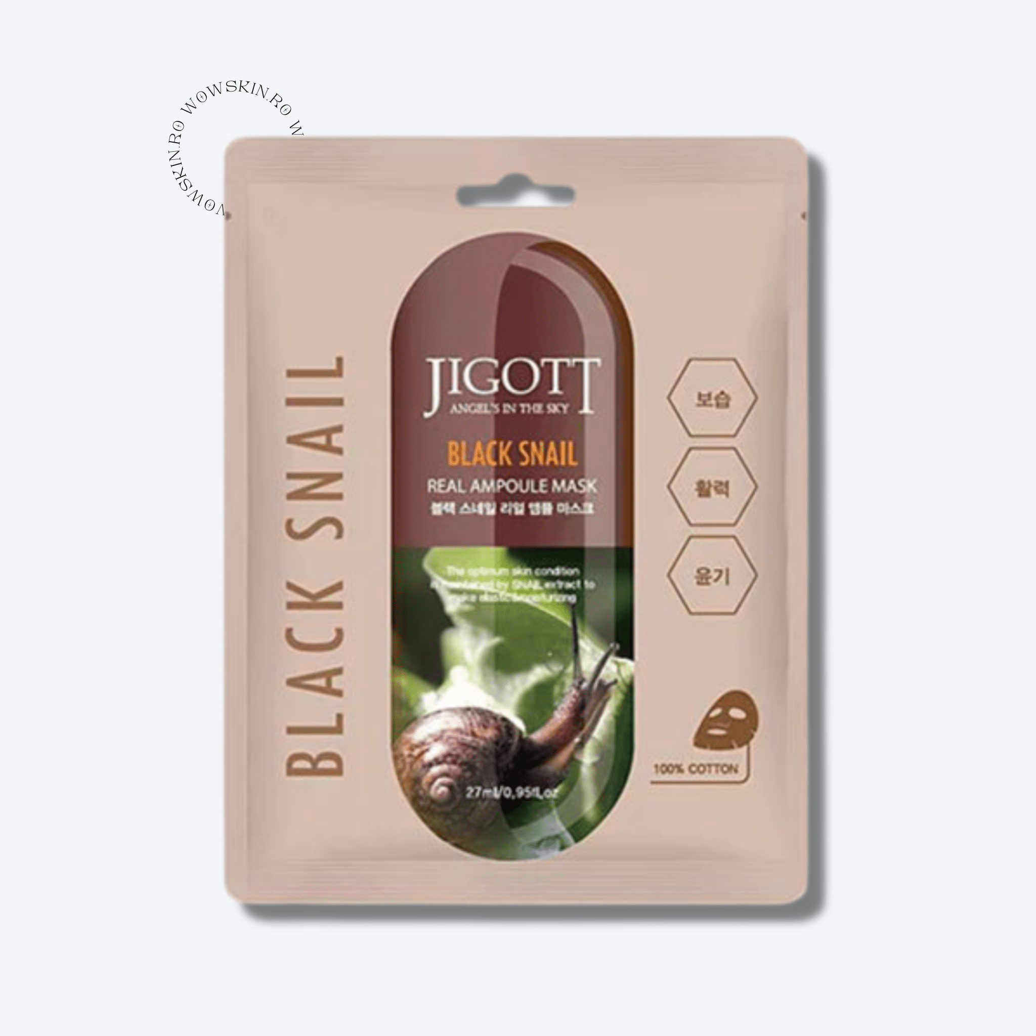 Black Snail Real Ampoule Mask - WowSkin Romania