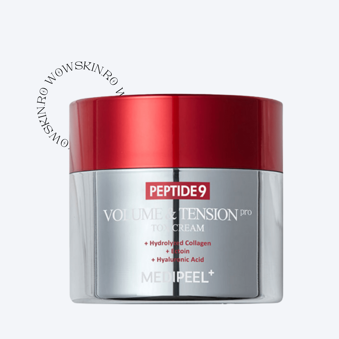 Peptide 9 Volume And Tension Tox Cream Pro Redescoperiți tineretea pielii cu Medipeel Peptide9 Volume & Tension Tox Cream Pro. Această cremă inovatoare este infuzată cu un complex puternic de nouă peptide, colagen hidrolizat și acid hialuronic pentru a oferi volum, tensiune și hidratare. Concepută pentru a combate semnele de îmbătrânire, formula avansată ajută la reducerea ridurilor și la îmbunătățirea elasticității pielii.