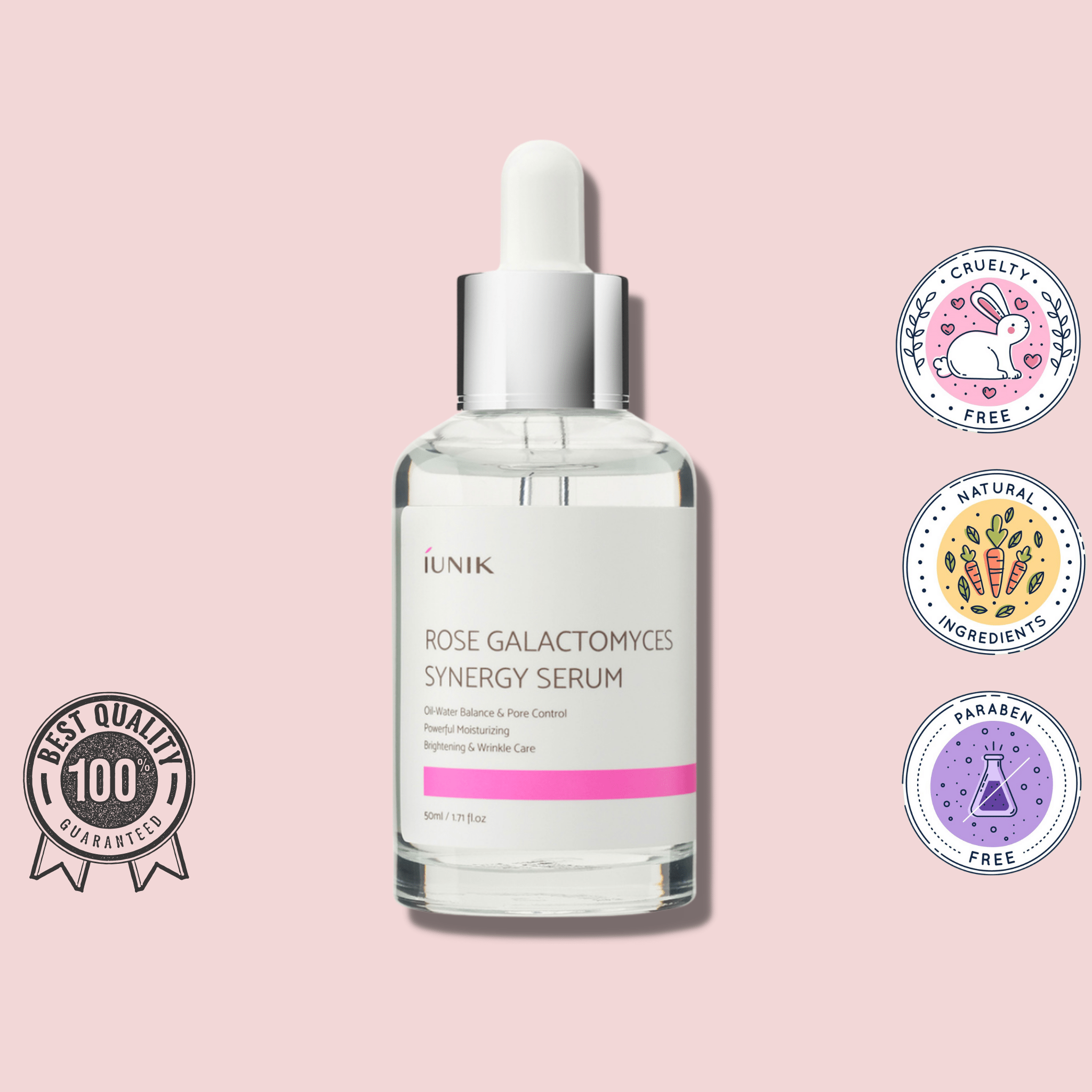 iUNIK Rose Galactomyces Synergy Serum, 1, wowskin.ro